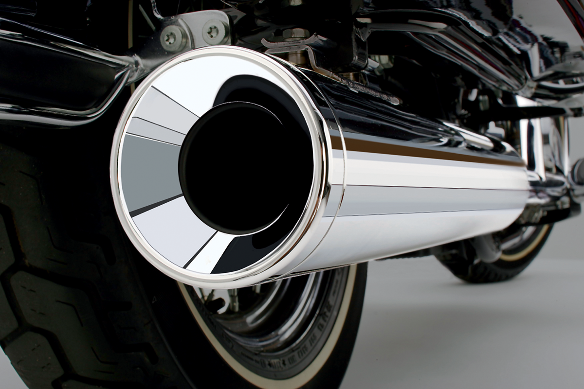 Cobra 4" Chrome Motorcycle Exhaust Slip On Mufflers 95-16 Harley