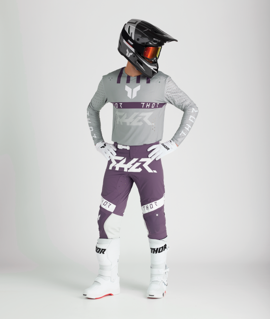THORロンT　モトクロス　モータースポーツ　白ピンク紫　L相当【usa製】 Thor Pulse Yamaha Monster Energy Gear Set 2025 Motocross Jersey