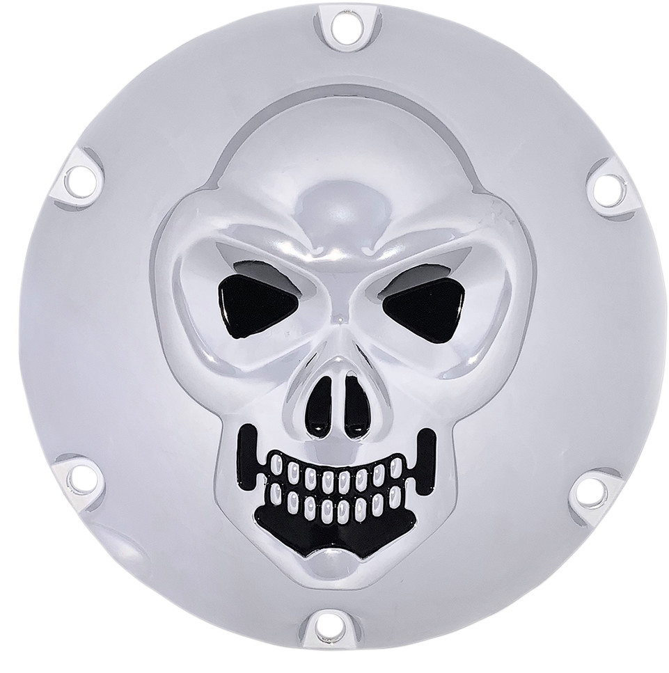 Drag Specialties Chrome 3-D Skull Derby Cover