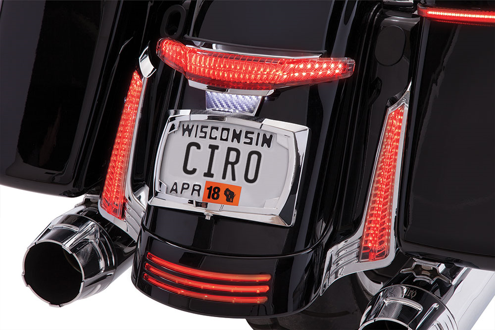 Ciro Tailight With License Plate Holder For Harley Touring 2010-2013