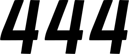 D'cor visuals Race Number Plate - #4 - Black - 4"