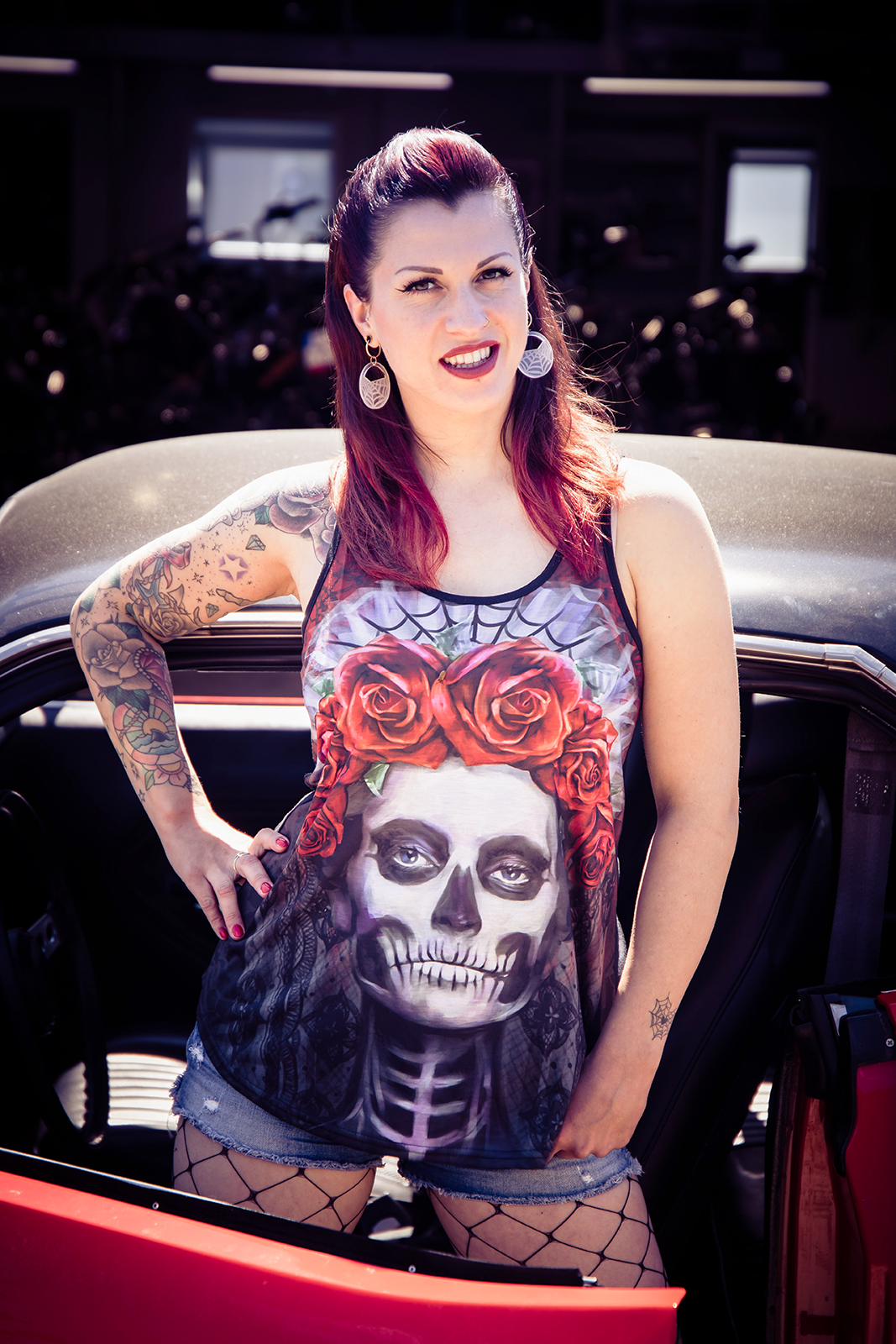 LETHAL THREAT Women's Dark Widow Razor Back Tank Top