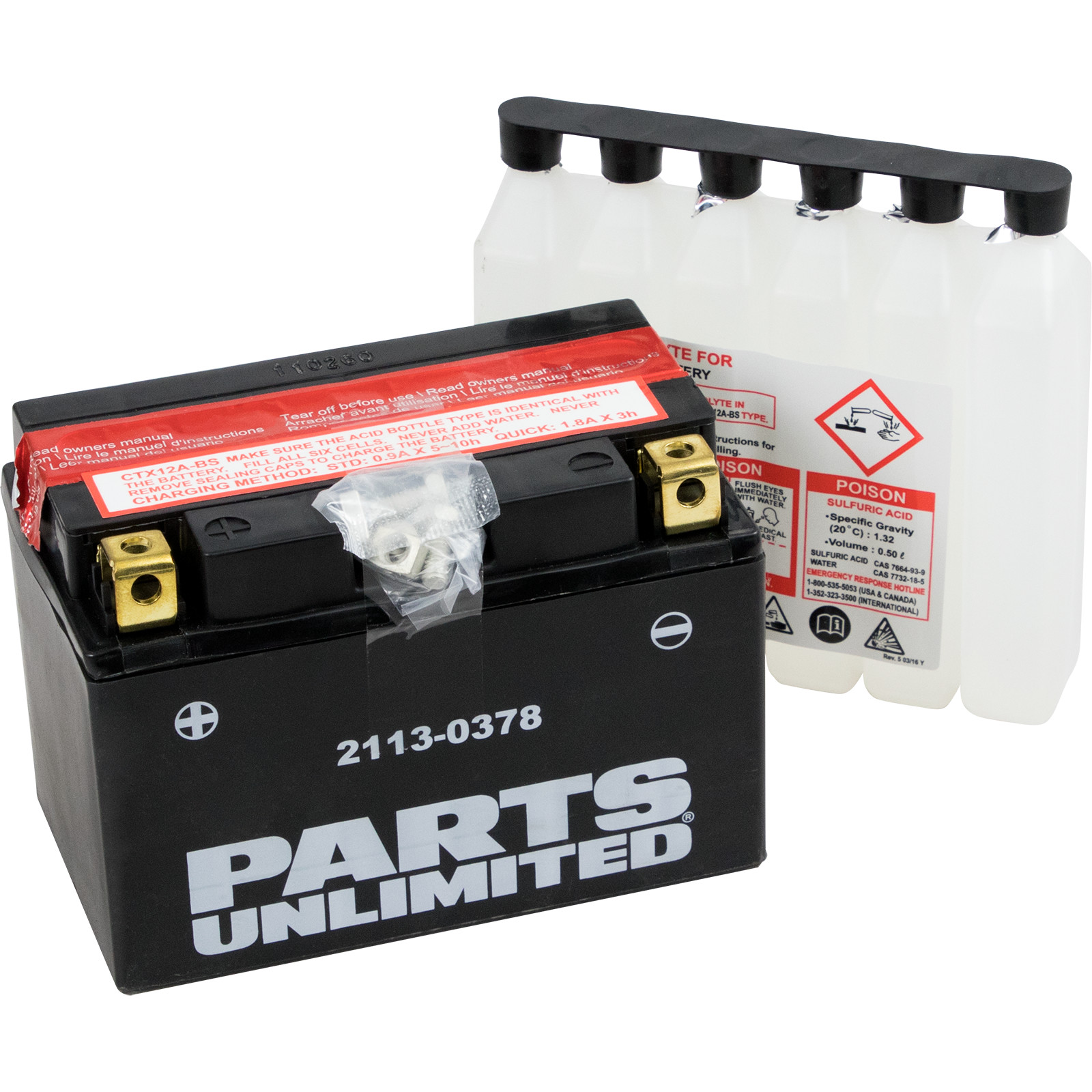 PARTS UNLIMITED AGM Maintenance-Free Battery