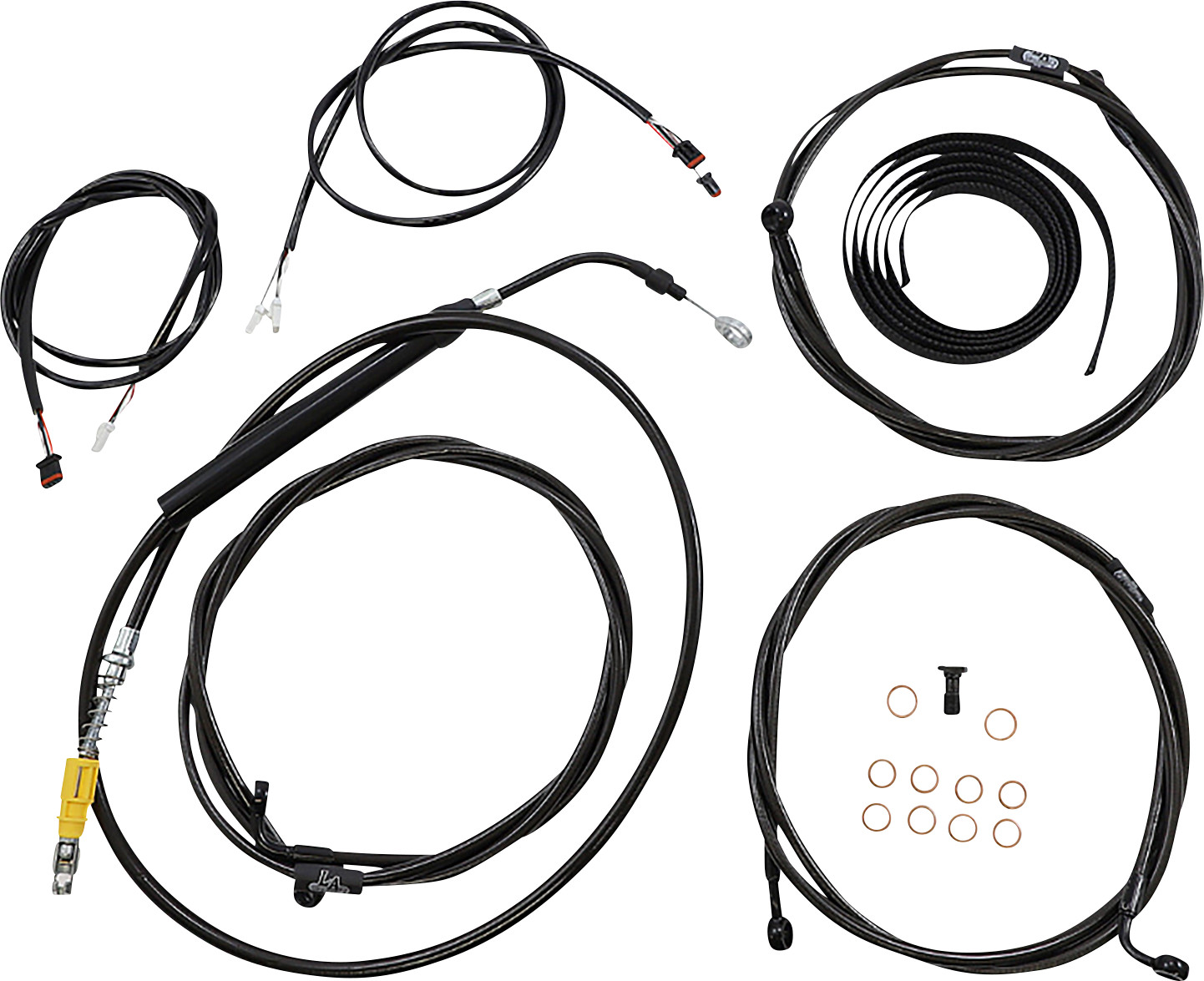 La choppers Complete Plug-and-Play Cable Kit - 12" - 14" Handlebars - '21-'22 FLTR - ABS - Midnight Harley Davidson