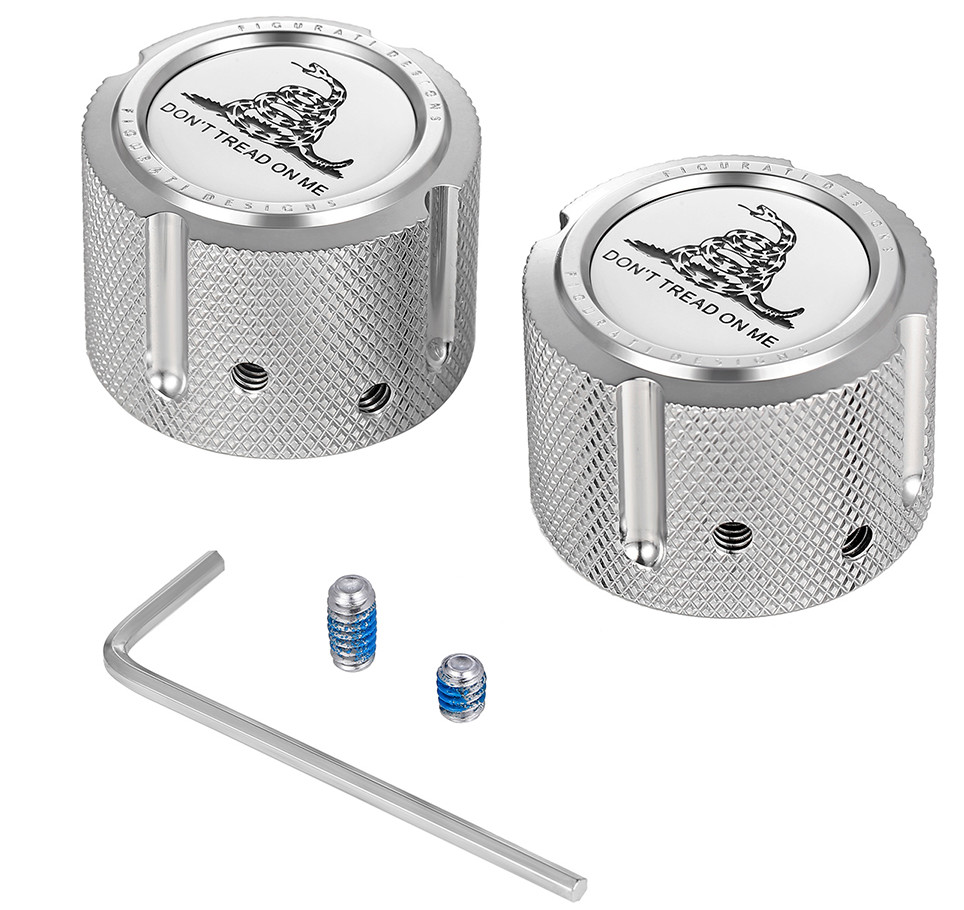 Figurati Designs Front Axle Nut Covers for Harley 2002-2026