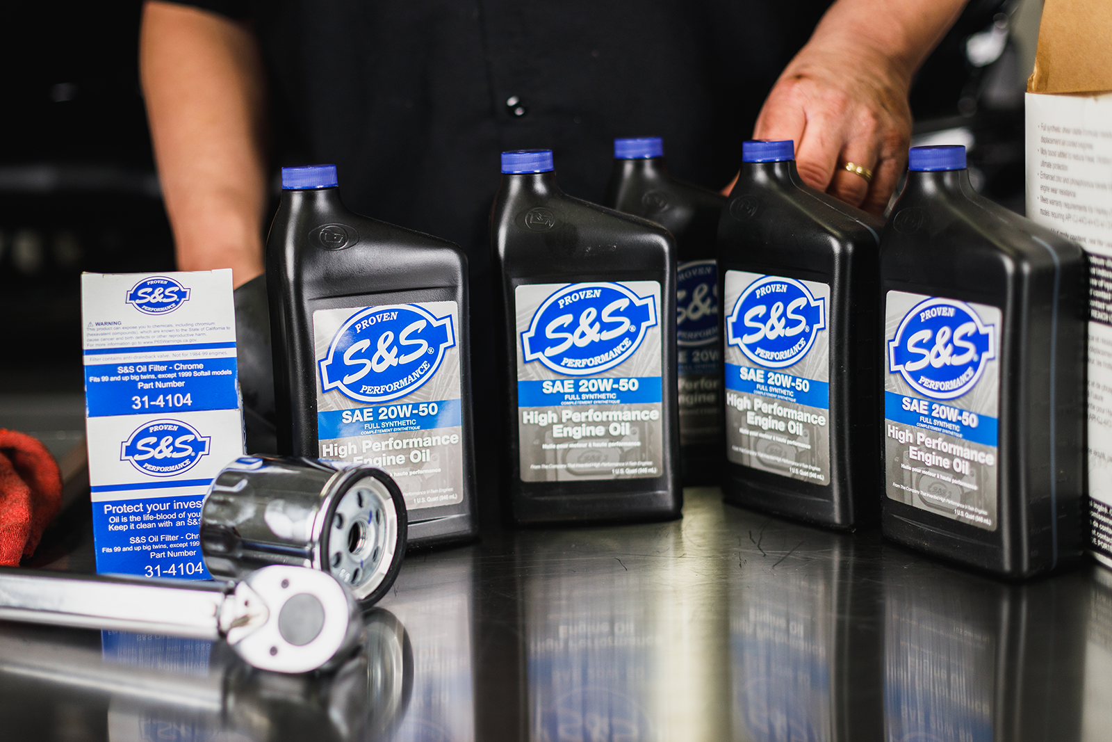S&S Cycle Premium 20W50 Synthetic V-Twin Motor Oil