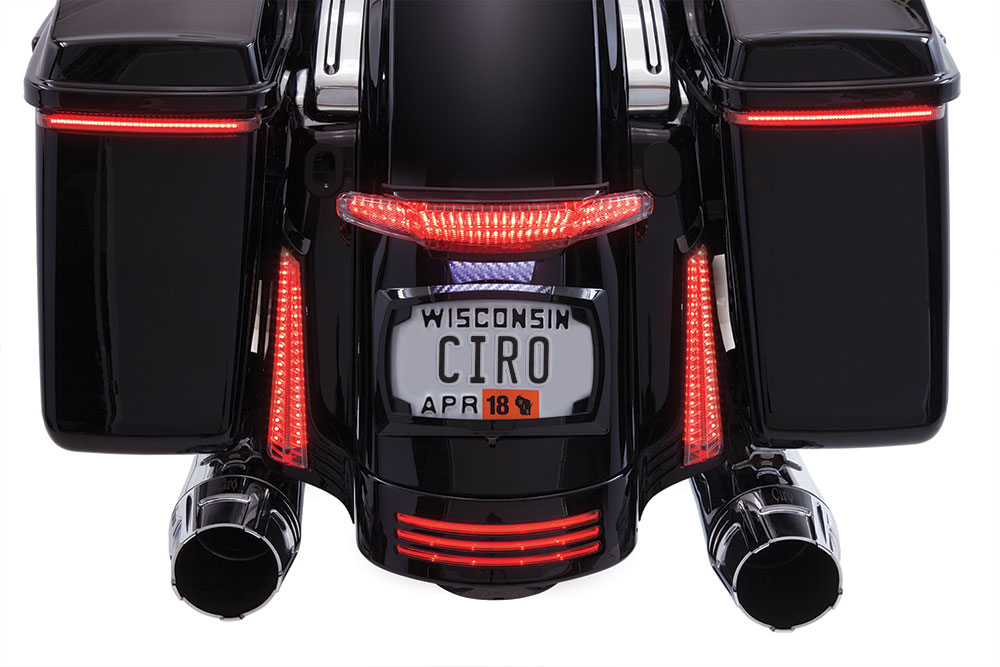 Ciro Tailight With License Plate Holder For Harley Touring 2010-2013