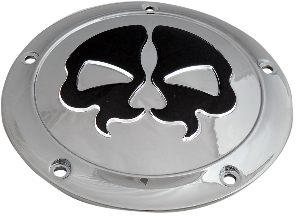 Drag specialties Split Skull Derby Cover - Chrome - Touring Harley Davidson