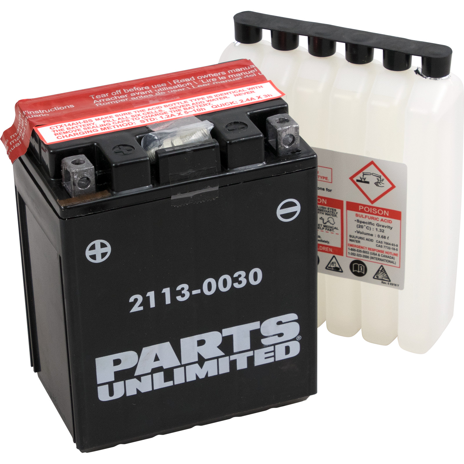 PARTS UNLIMITED AGM Maintenance-Free Battery