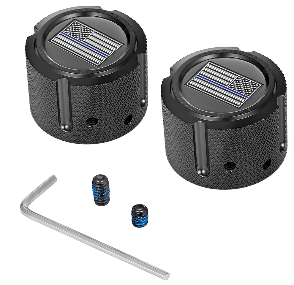 Figurati Designs Front Axle Nut Covers for Harley 2002-2026