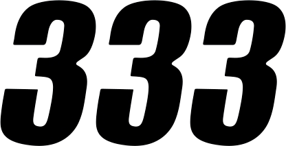 D'cor visuals SX Plate Number - #3 - Black - 4"