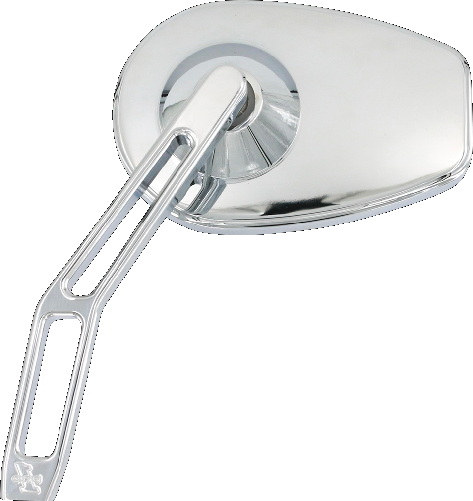 Pro-one perf.mfg. Mirror - Micro w/V2 Cut-Out Stem - Oval - Chrome - Left
