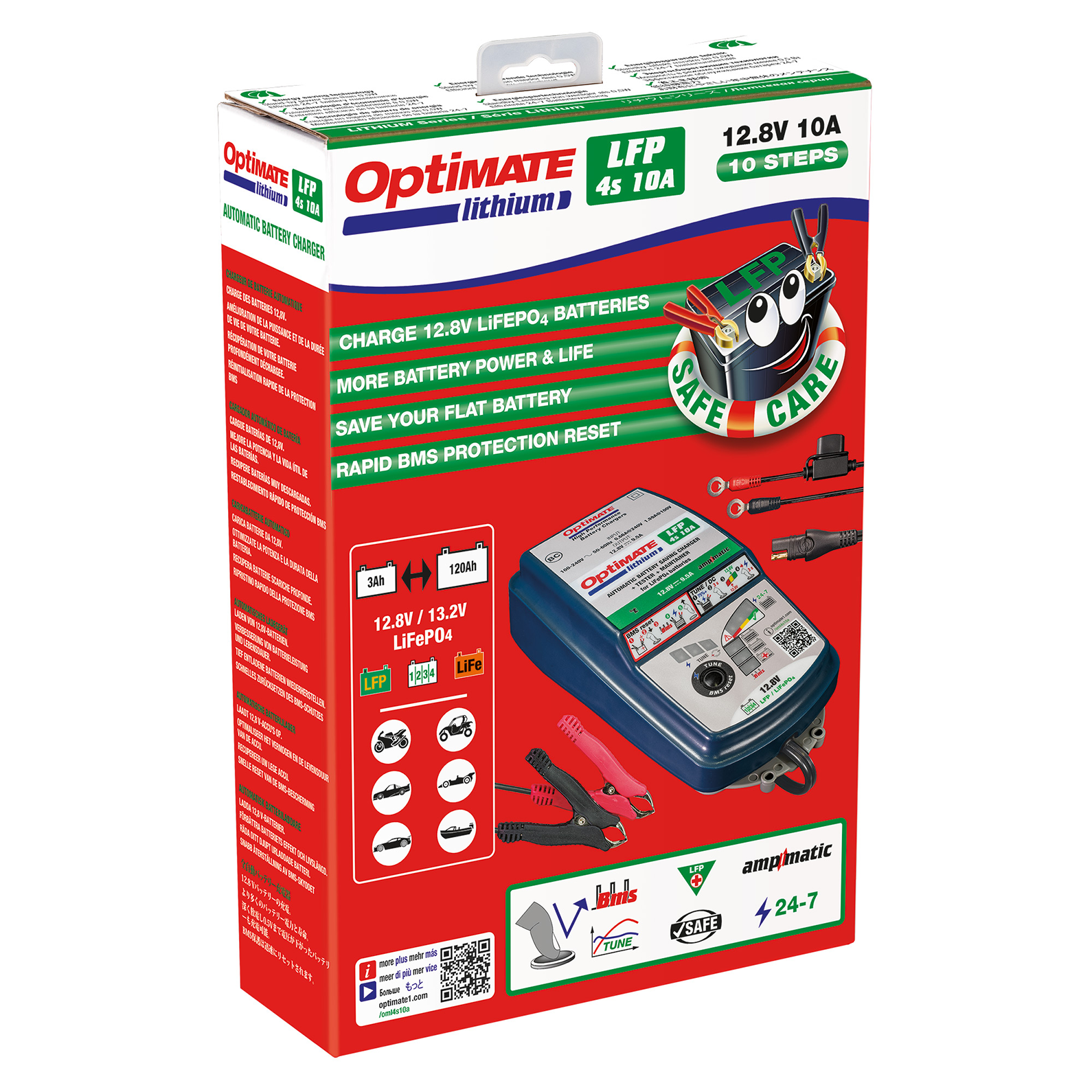 Optimate™ Lithium LFP 4S 10A Battery Charger