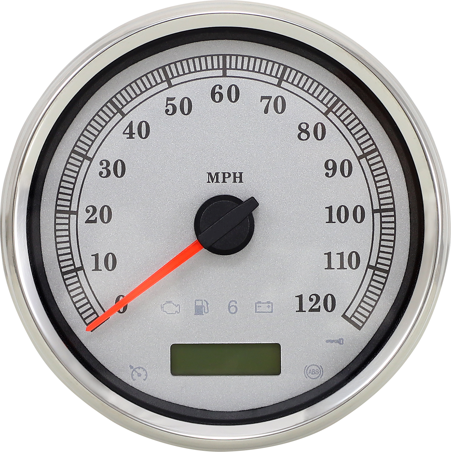 Drag specialties Electronic Speedometer - Silver - 120 MPH Harley Davidson