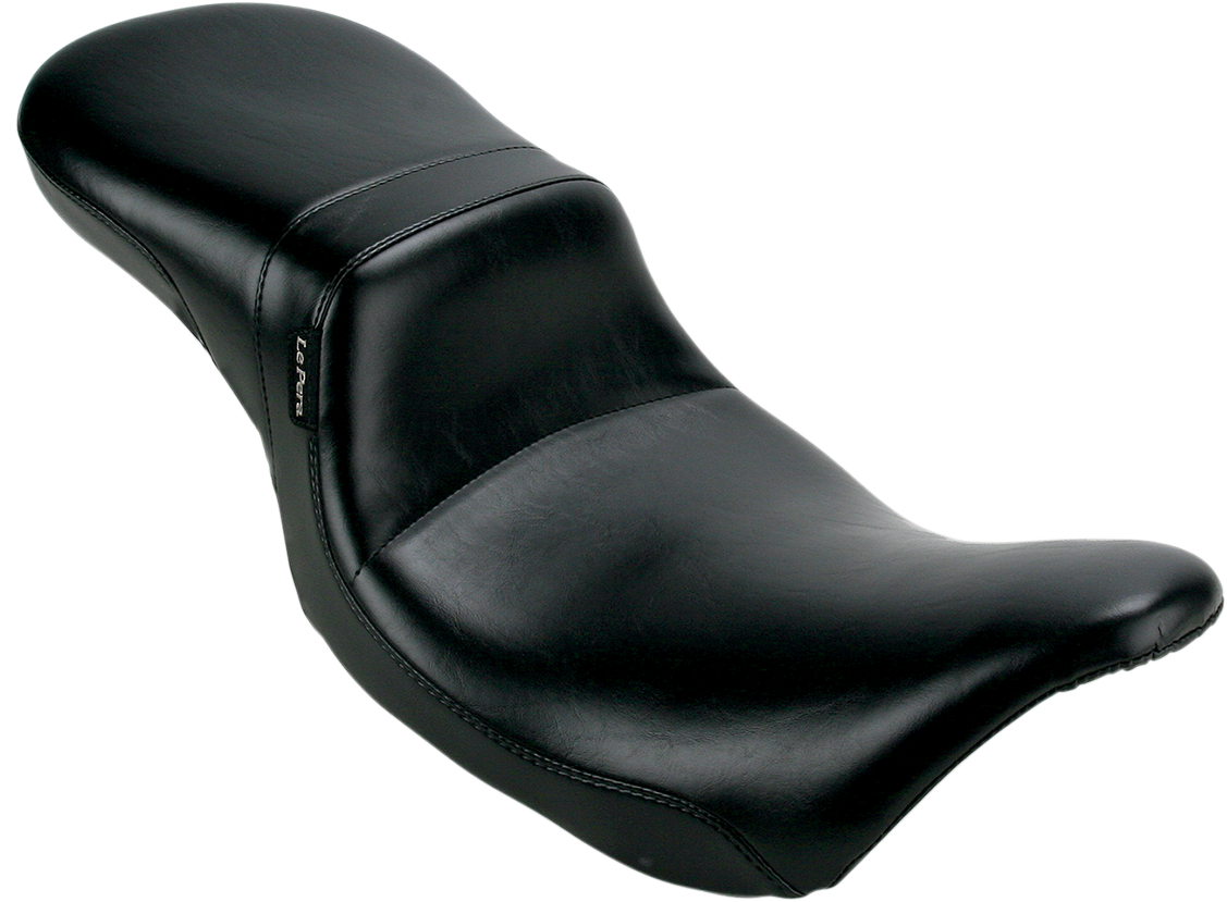 Le pera Daytona 2-Up Seat - Without Backrest - Smooth - Black - FL '08-'23 Harley Davidson