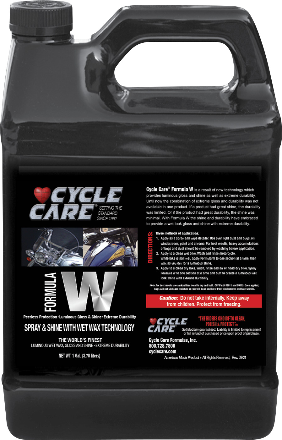 CYCLE CARE FORMULAS Formula W Wet Wax Spray