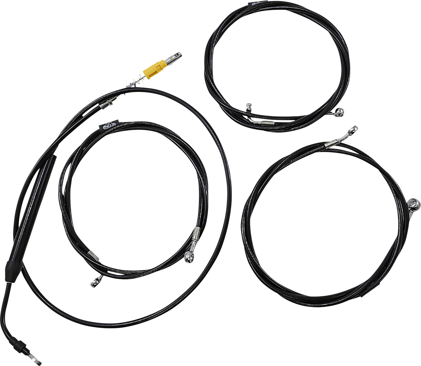 La choppers Standard Midnight Braided Handlebar Cable/Brake Line Kit - 15"-17" Ape Hangers - '21-'22 Touring Harley Davidson