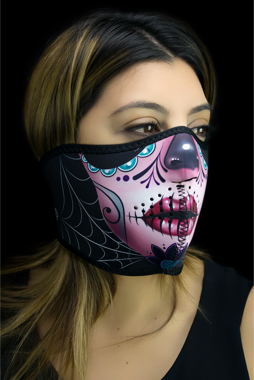 ZANheadgear Skull Neoprene Half Mask