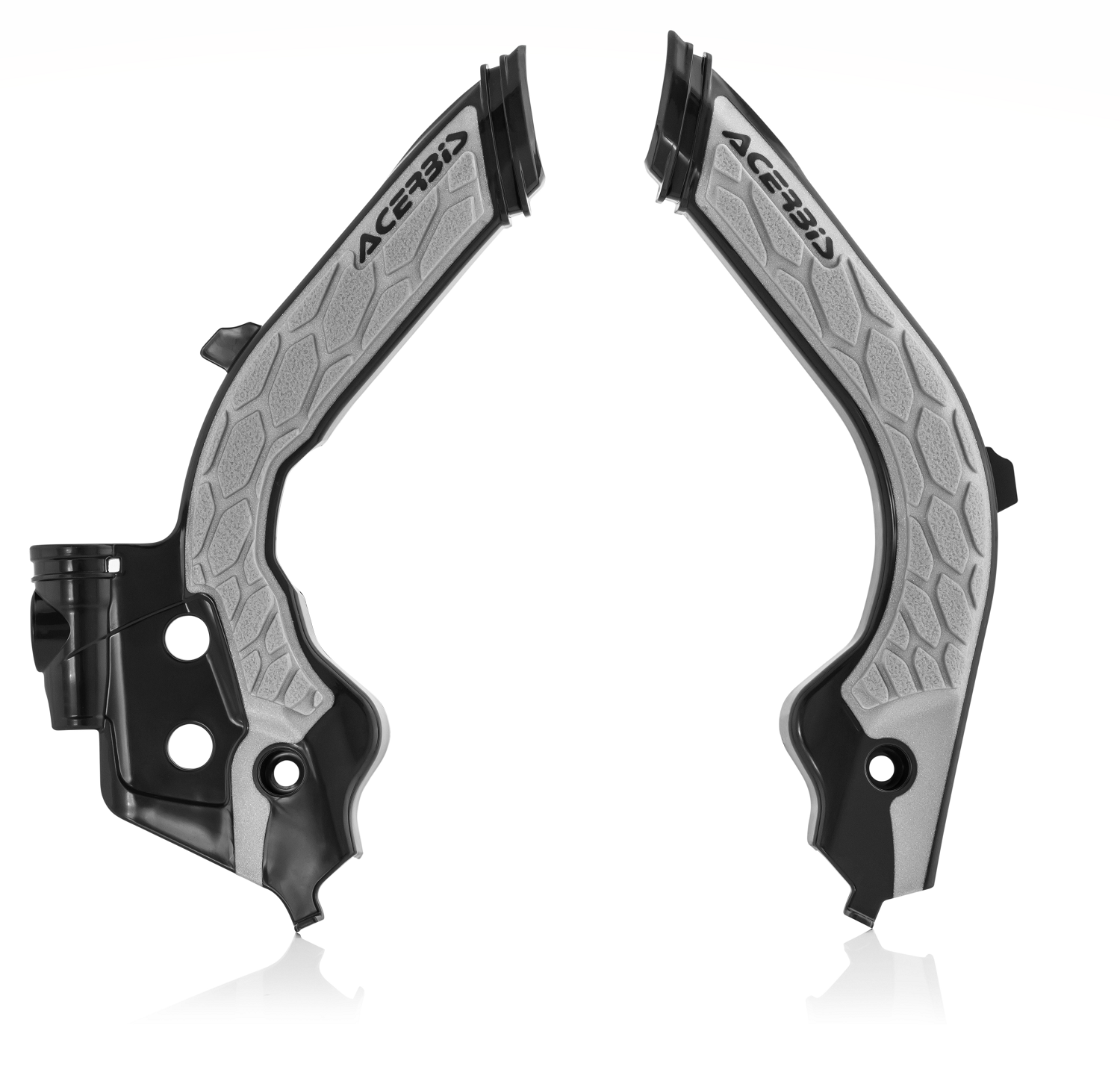Acerbis X-Grip Frame Guards - Black/Gray - Gas Gas | Husqvarna