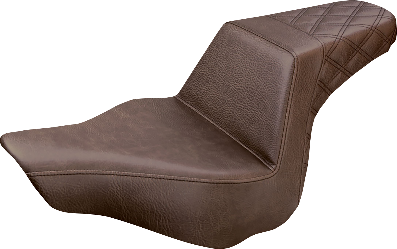SADDLEMEN Step-Up Seat — Rear Lattice Stitch