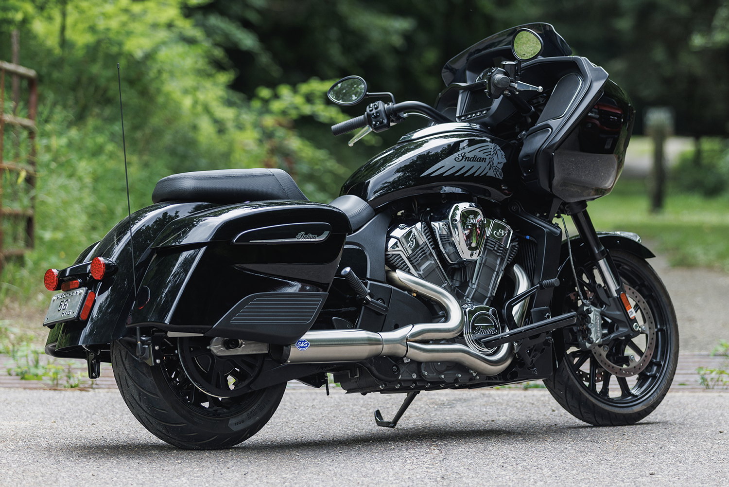 S&s cycle 2-into-1 Qualifier Exhaust System - 50-State - Brushed - Stainless Steel Indian