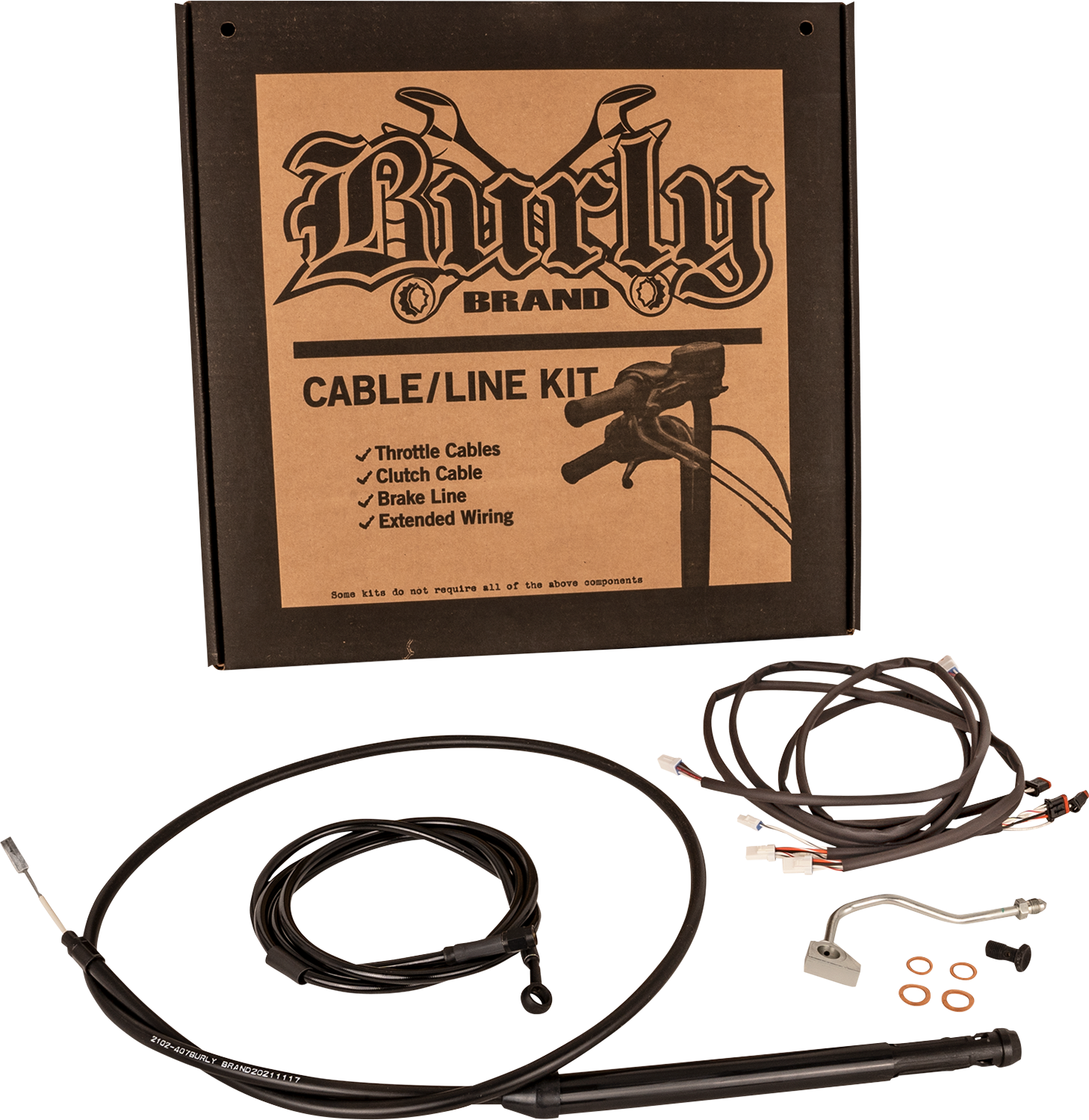 Burly Handlebar Cable Installation Kit For Harley Touring w/ ABS 2021-2025