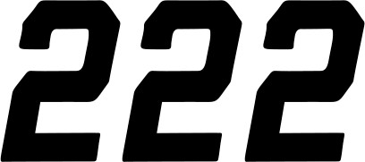 D'cor visuals Race Number Plate - #2 - Black - 6"
