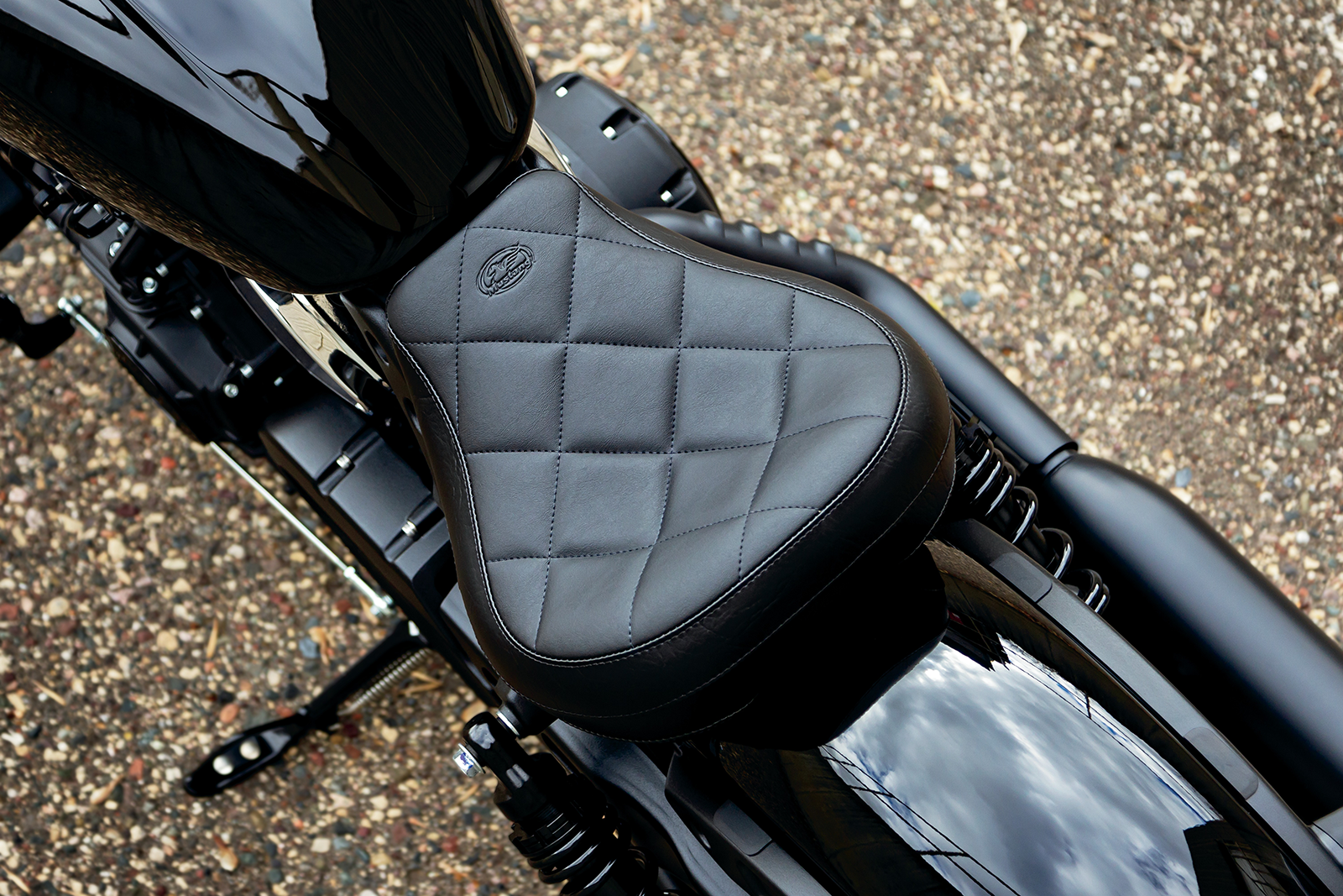 Mustang Touring Solo Seat For Indian Scout Bobber 2018-2024