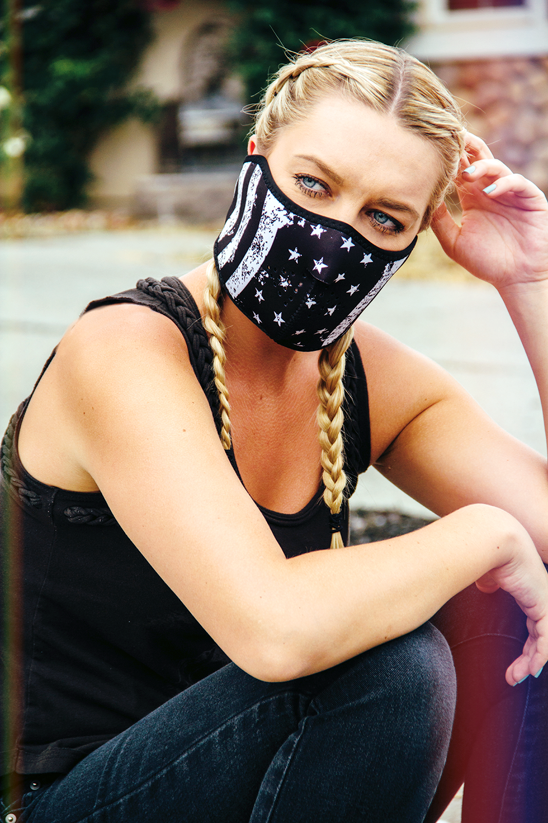 ZANheadgear Patriotic Neoprene Half Face Mask