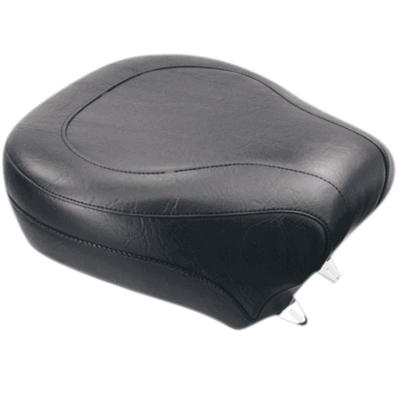 Mustang Wide Rear Seat - Smooth - Black - Softail '84-'99 Harley Davidson
