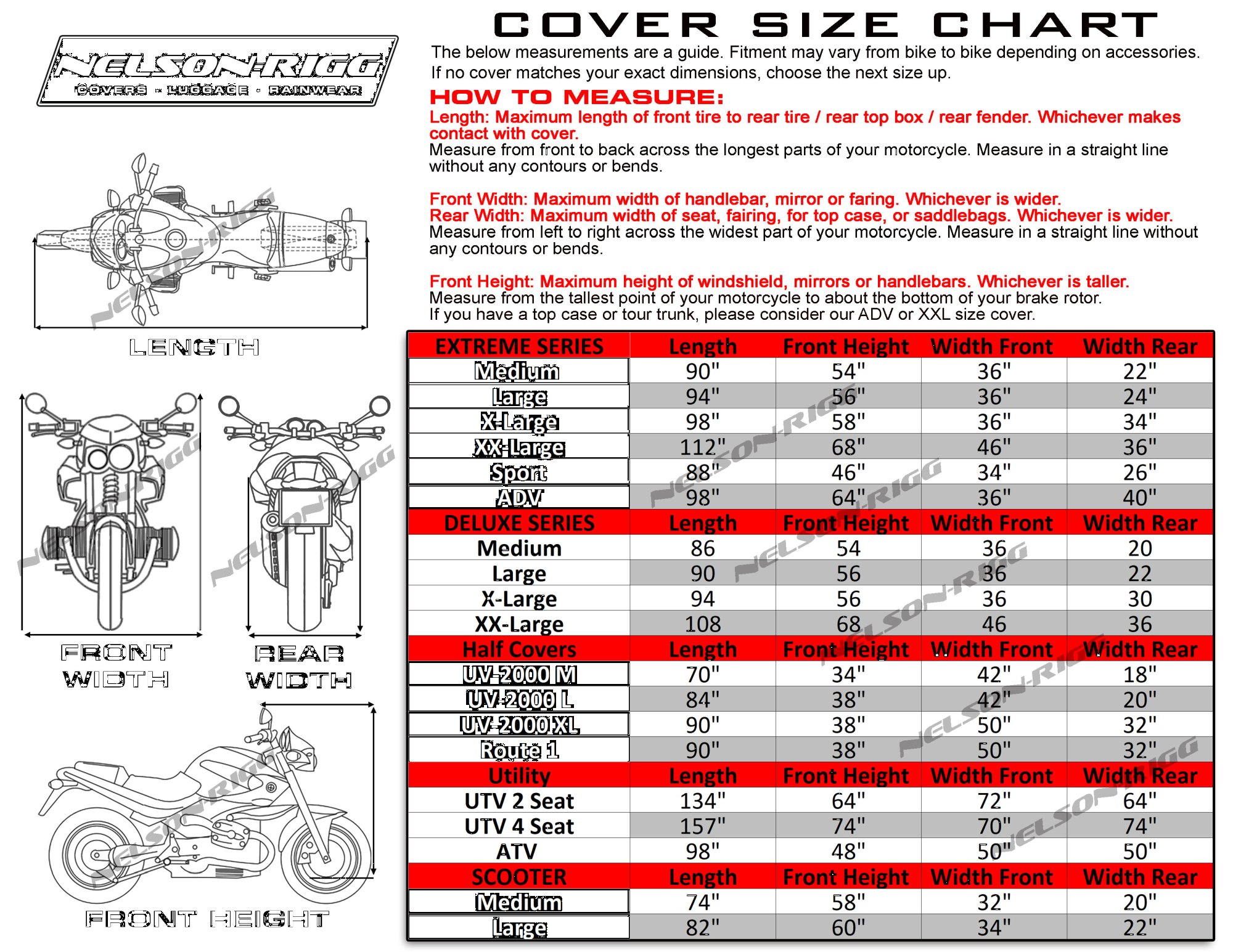 NELSON RIGG TRK-350 Trike Cover