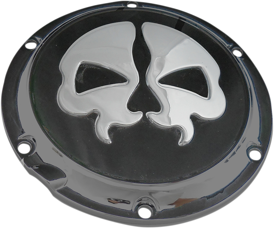 Drag specialties Split Skull Derby Cover - Black Harley Davidson