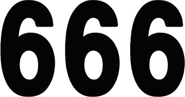 Factory effex Mini Pro Number 6 - Black - 4"