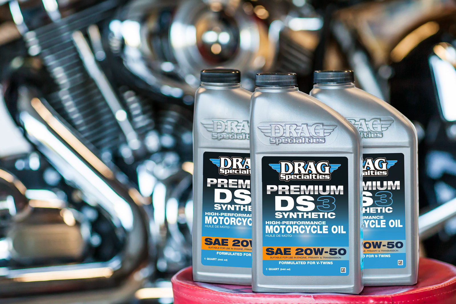 Drag specialties oil DS3 Premium Full Synthetic 20W-50 Motorcycle Oil