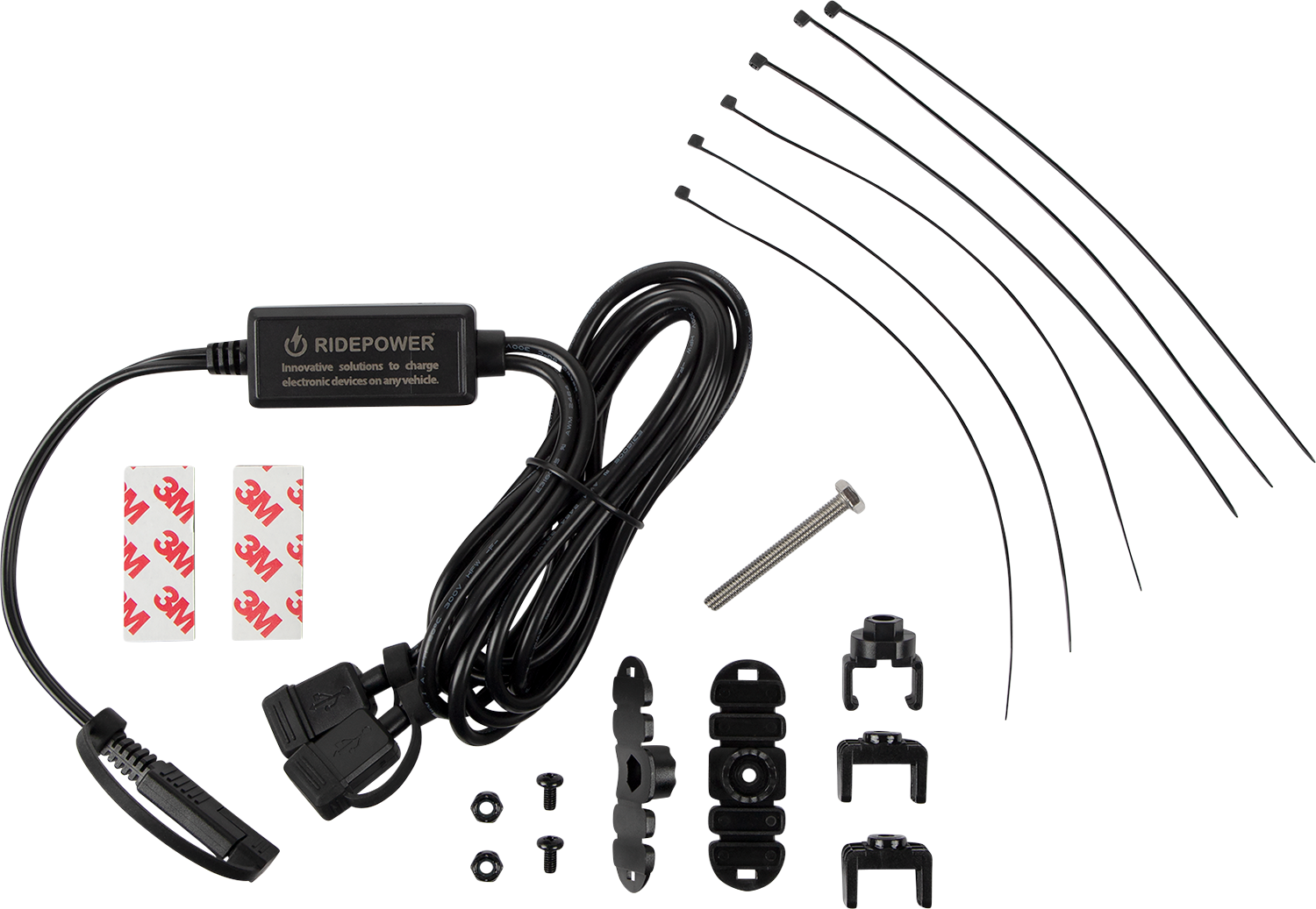 RIDEPOWER SAE to Two USB Port with Intelligent Electronics Charging Cable