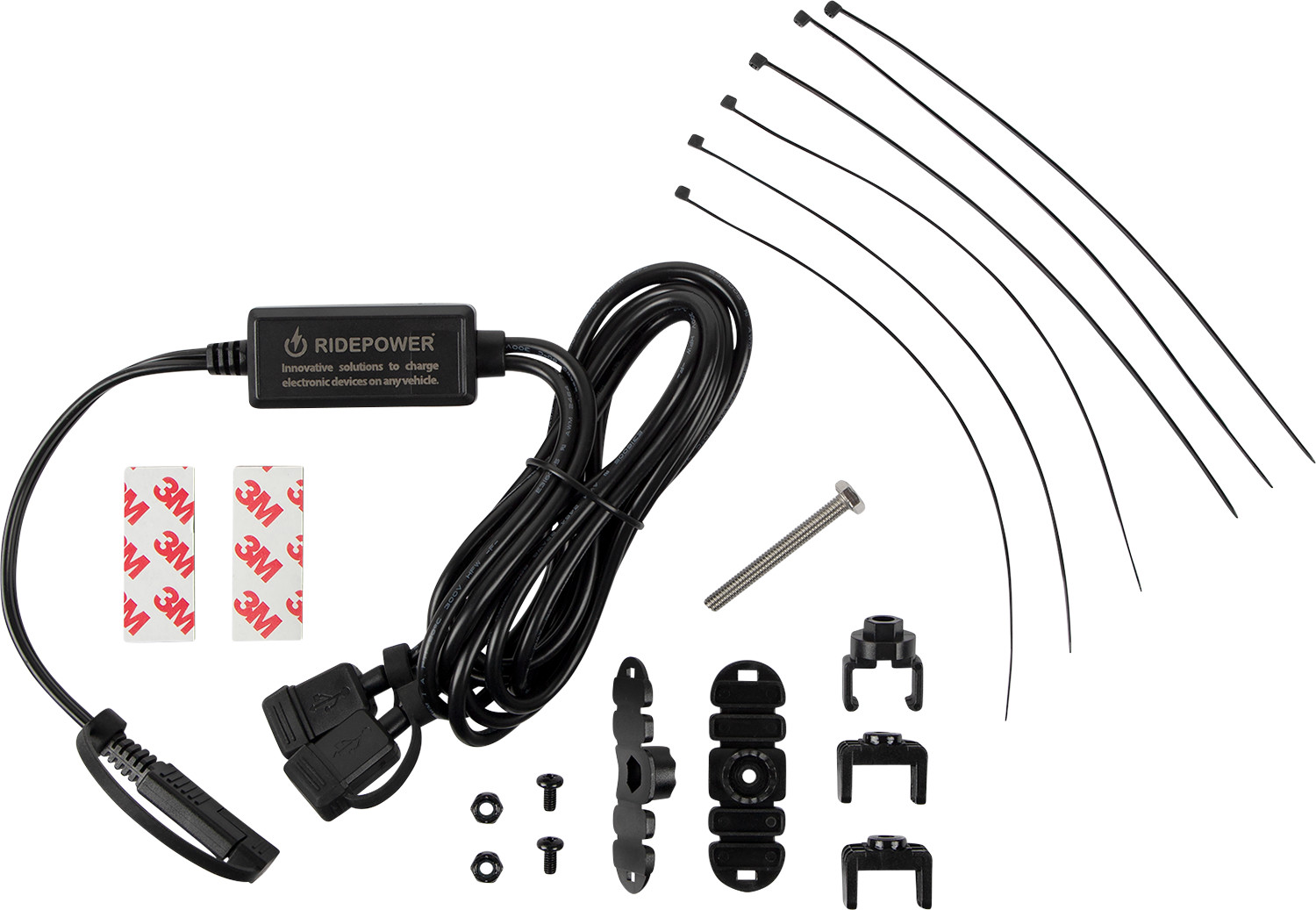 RIDEPOWER SAE to Two USB Port with Intelligent Electronics Charging Cable