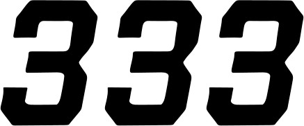 D'cor visuals Race Number Plate - #3 - Black - 4"