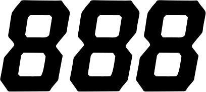 D'cor visuals Race Number Plate - #8 - Black - 4"