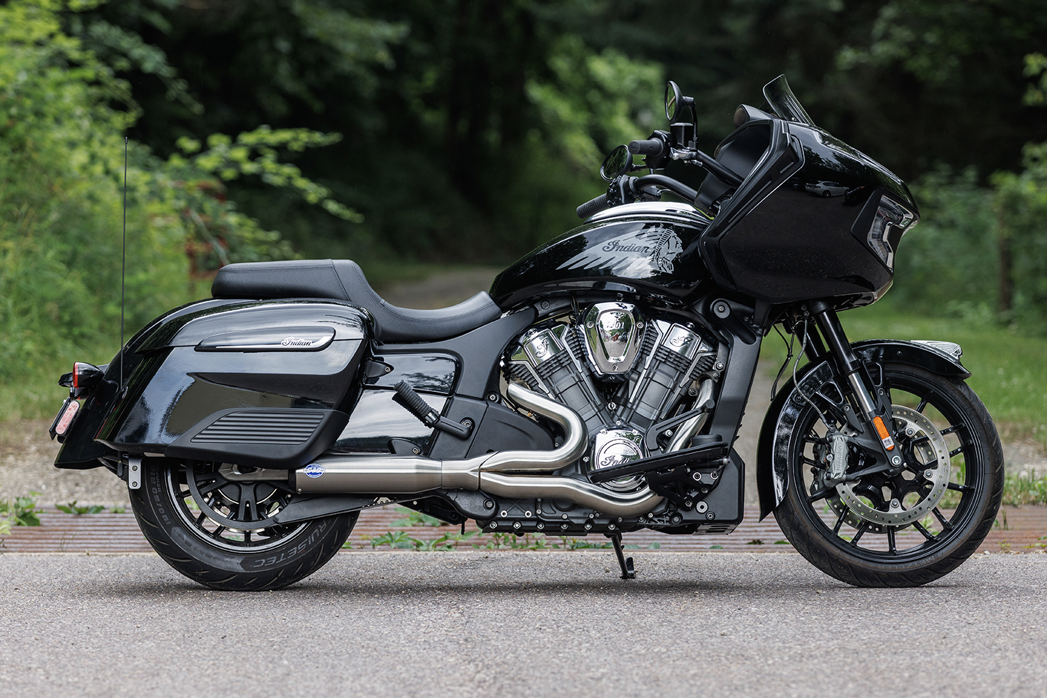 S&s cycle 2-into-1 Qualifier Exhaust System - 50-State - Brushed - Stainless Steel Indian