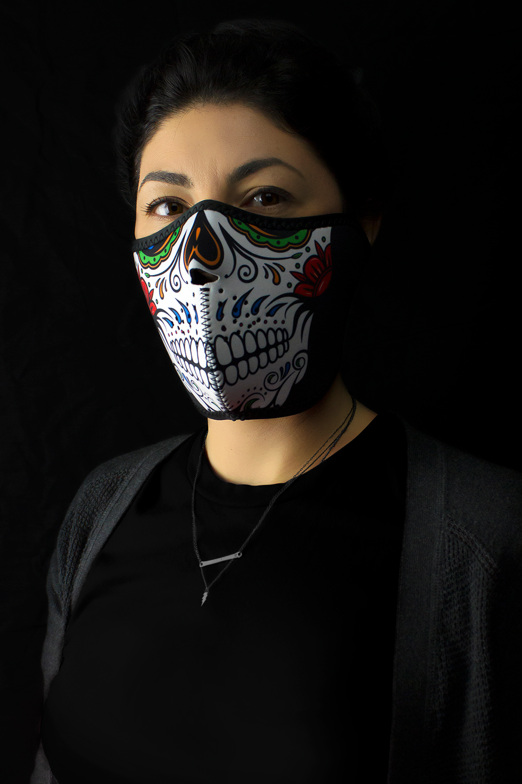ZANheadgear Skull Neoprene Half Face Mask