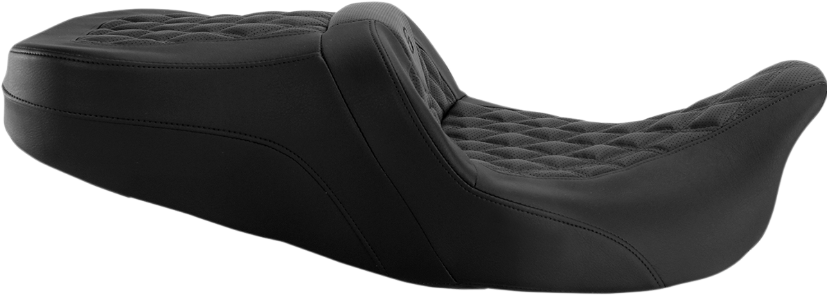 Saddlemen Roadsofa LS Lattice Stitch 2-Up Seat For Harley Touring 2008-2025