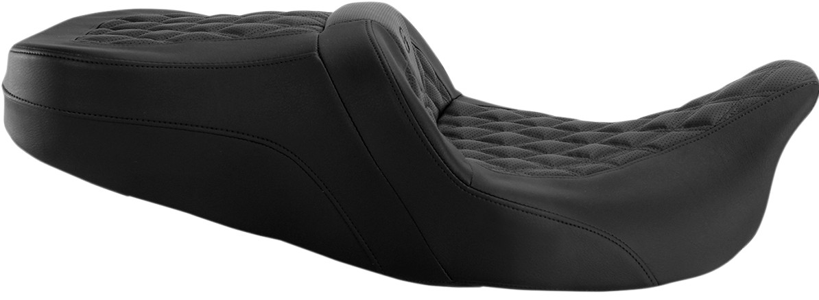 Saddlemen Roadsofa LS Lattice Stitch 2-Up Seat For Harley Touring 2008-2025