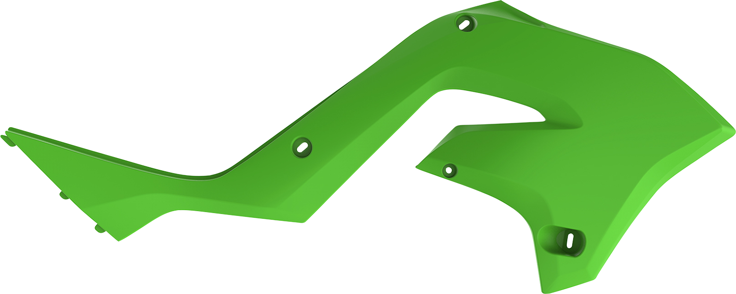 Polisport Radiator Cover - Restyle - Green - KX 125/250 Kawasaki