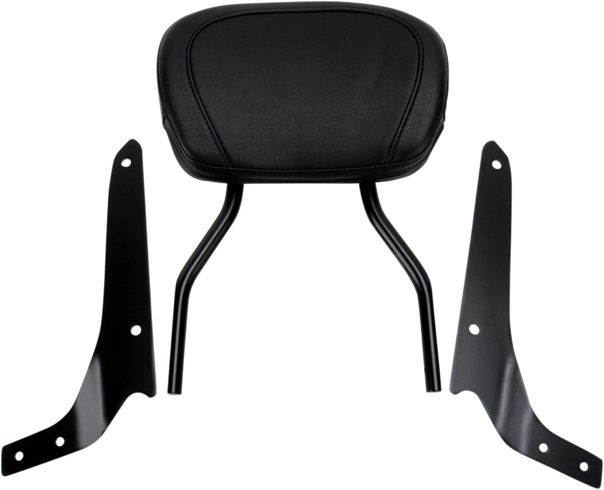 COBRA SHORT SISSY BAR W/ROUND PAD BLACK HON 750C2/PHANTOM