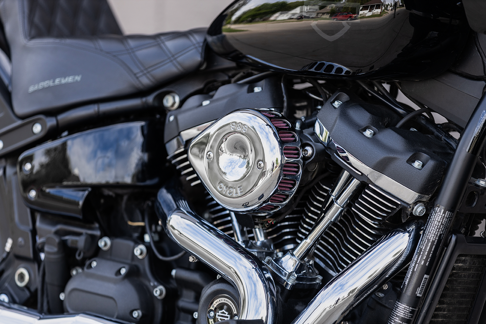 S&s cycle Air Cleaner Cover - Mini Teardrop - Chrome