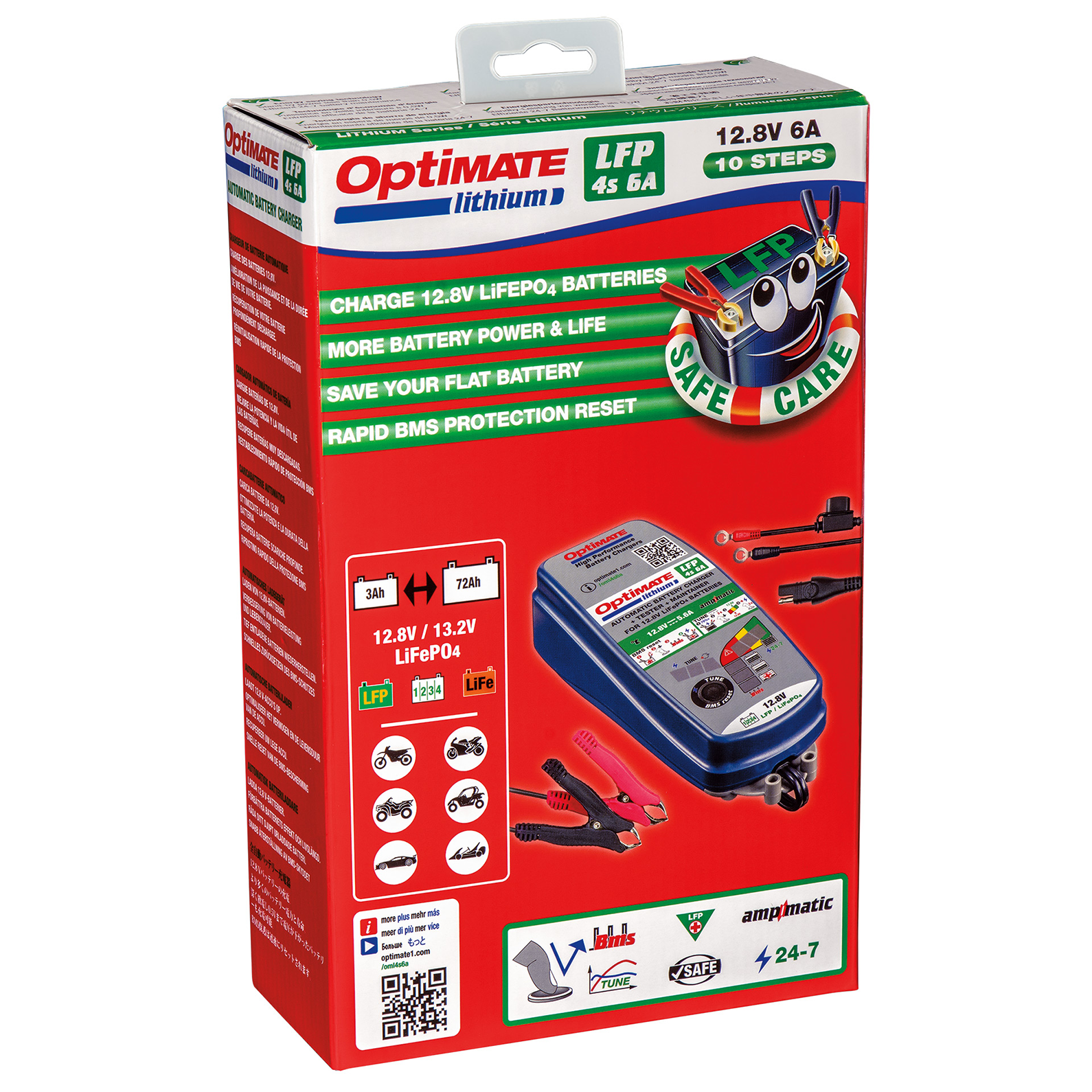 Tecmate Optimate™ Lithium LFP 4S 6A Battery Charger
