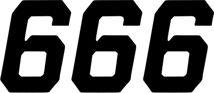 D'cor visuals Race Number Plate - #6 - Black - 6"