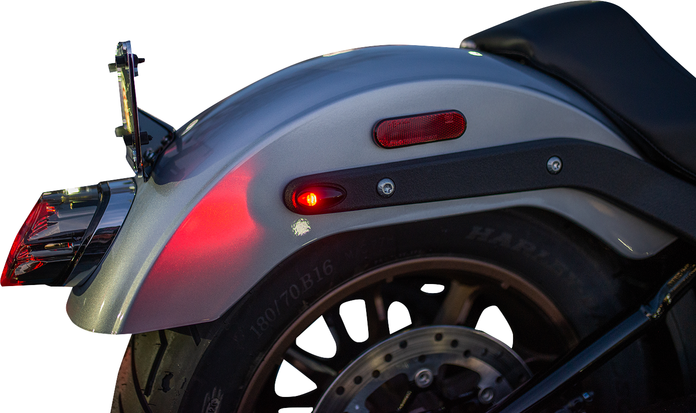 Kodlin usa 3-1 Mini Fender Strut Indicator Lights - Black Harley Davidson