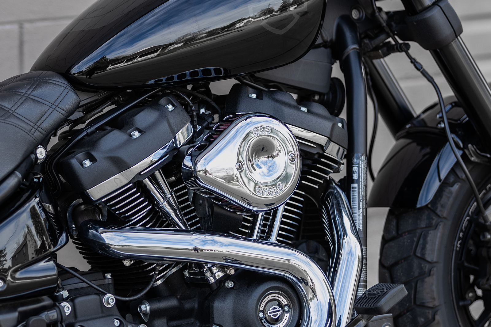 S&s cycle Air Cleaner Cover - Mini Teardrop - Chrome