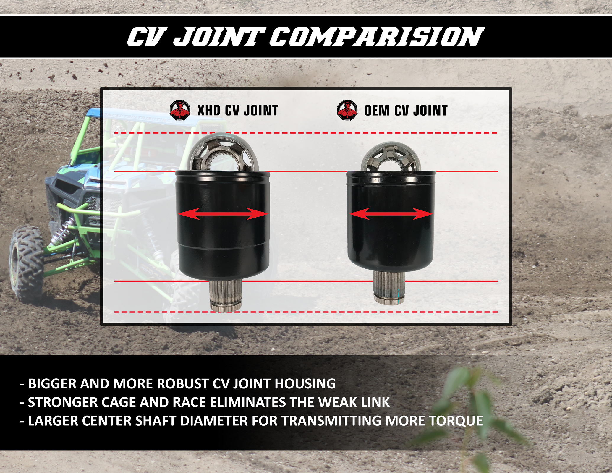 Demon Heavy-Duty X-Treme Axle Polaris